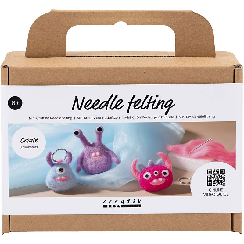 Load image into Gallery viewer, Creativ company https: www.cchobby.nl mini-hobbyset-naaldvilten-monster-diverse-kleuren-1-doos