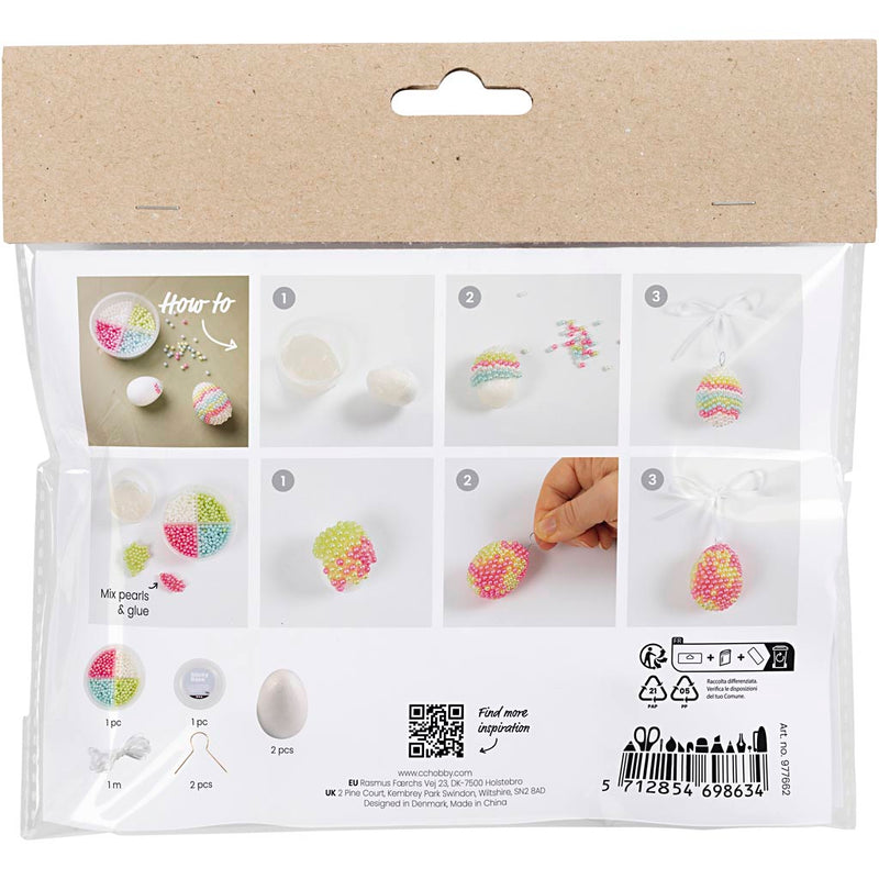 Load image into Gallery viewer, Creativ company https: www.cchobby.nl mini-hobbyset-boetseren-ei-met-kraaltjes-pastelkleuren-1-doos