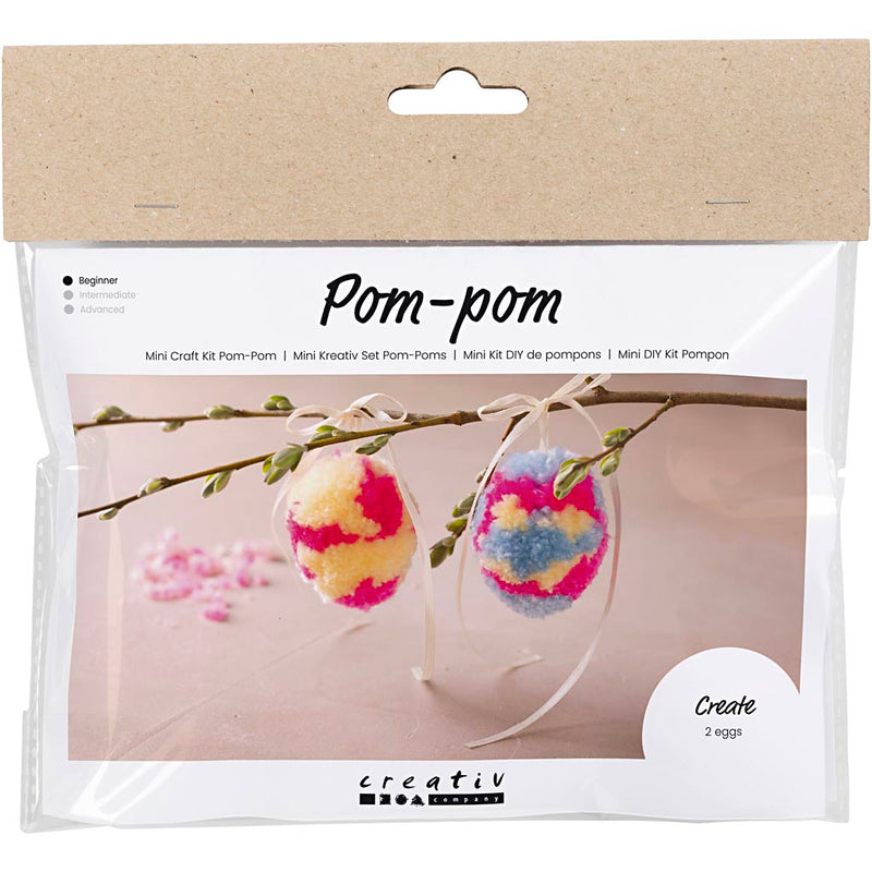 Load image into Gallery viewer, Creativ company https: www.cchobby.nl mini-hobbyset-pompom-eieren-kleurrijk-1-doos