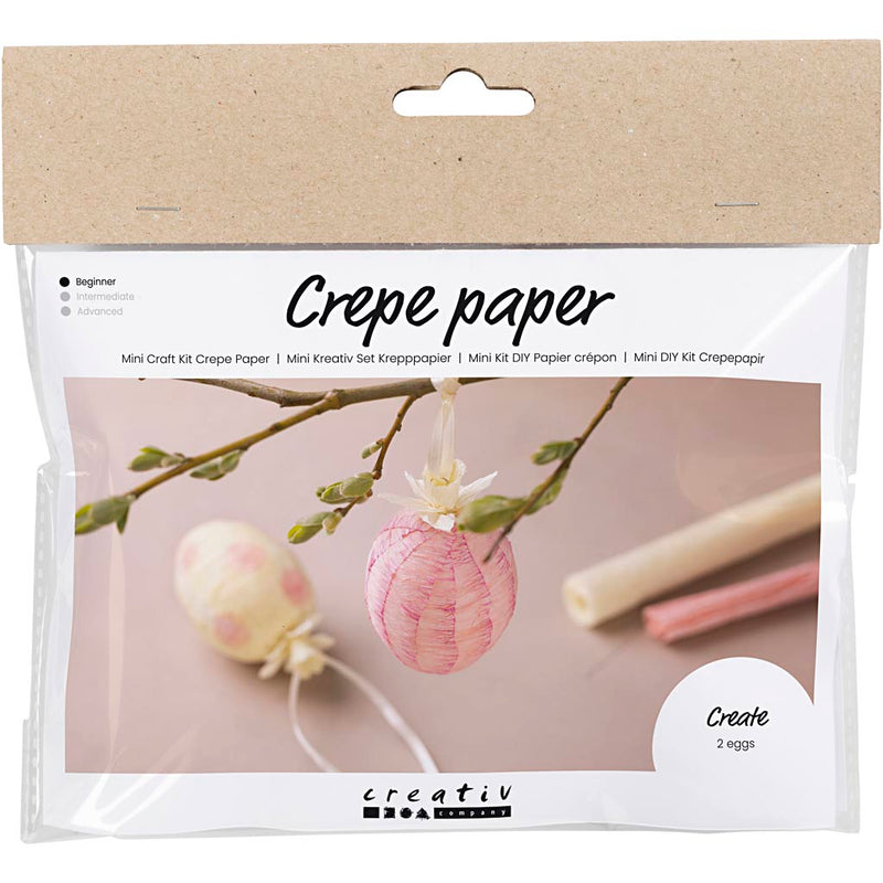 Load image into Gallery viewer, Creativ company https: www.cchobby.nl mini-hobbyset-crepepapier-eieren-lichtroze-lichtgeel-1-doos