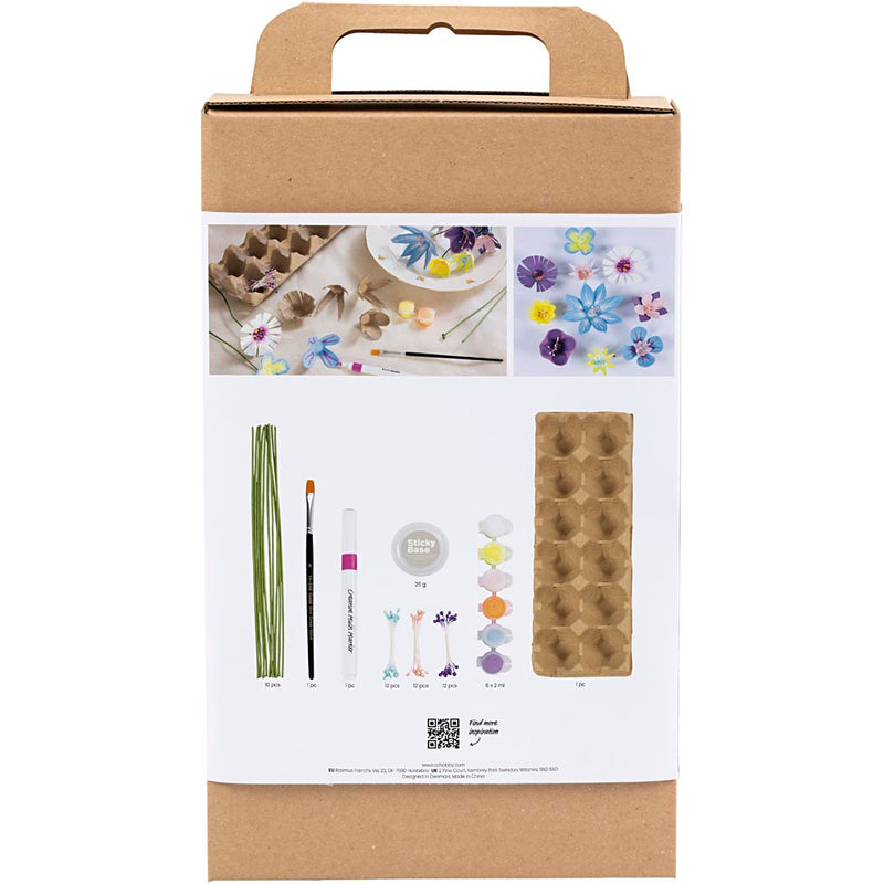 Load image into Gallery viewer, Creativ company hobbyset bloemen van eierdozen pastelkleuren