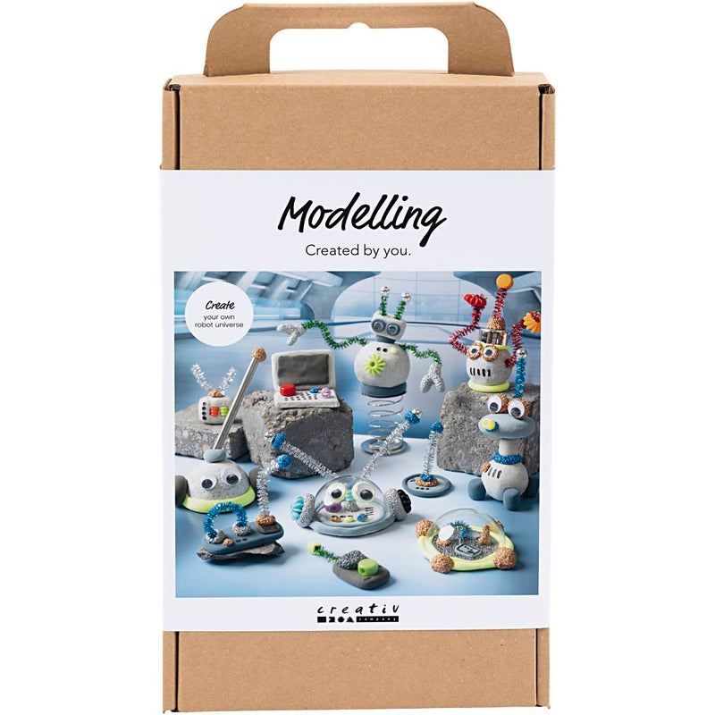 Load image into Gallery viewer, Creativ company https: www.cchobby.nl hobbyset-boetseren-robot-blauw-grijs-rood-verzilverd-1-doos