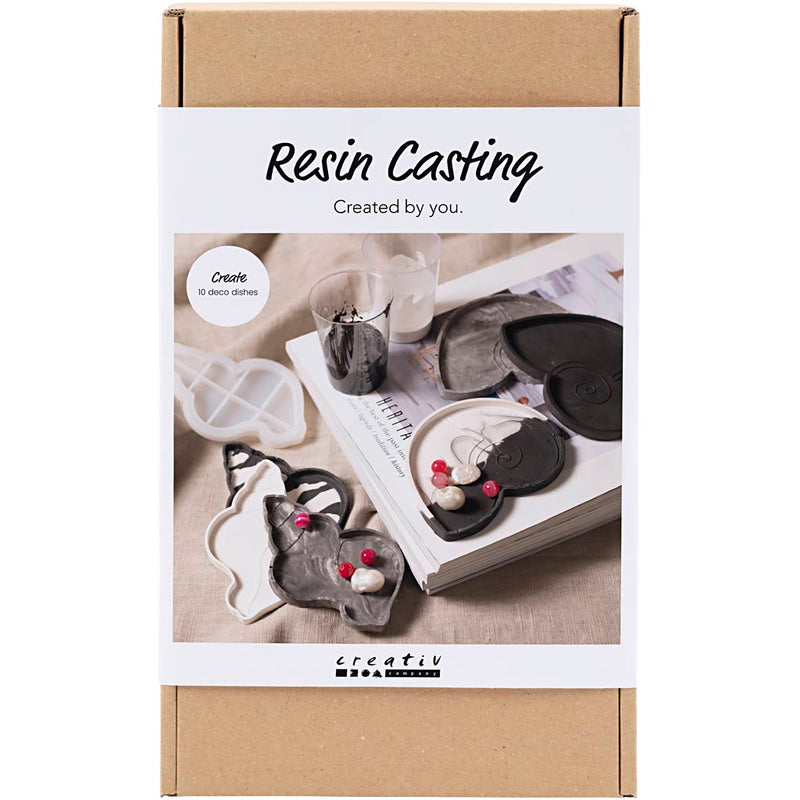 Load image into Gallery viewer, Creativ company hobbyset hars gieten conchschelp zwart en wit