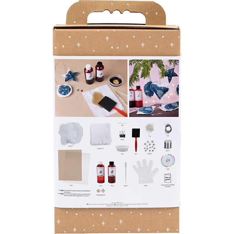 Load image into Gallery viewer, Creativ company https: www.cchobby.nl hobbyset-cyanotypie-kerstdecoraties-blauw-zilver-1-doos