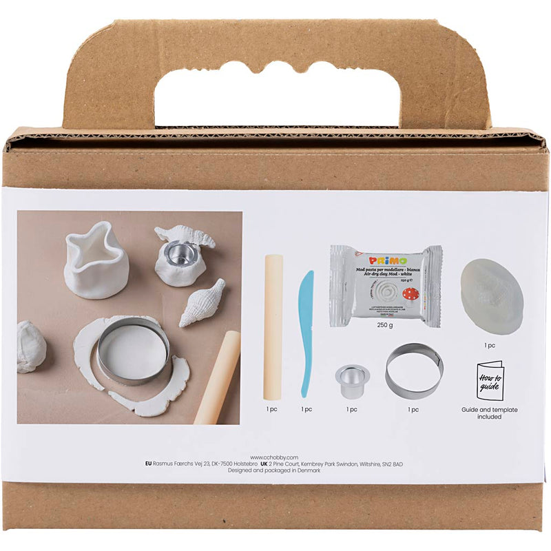 Load image into Gallery viewer, Creativ company https: www.cchobby.nl mini-hobbyset-boetseren-kandelaar-met-schelpen-off-white-1-doos