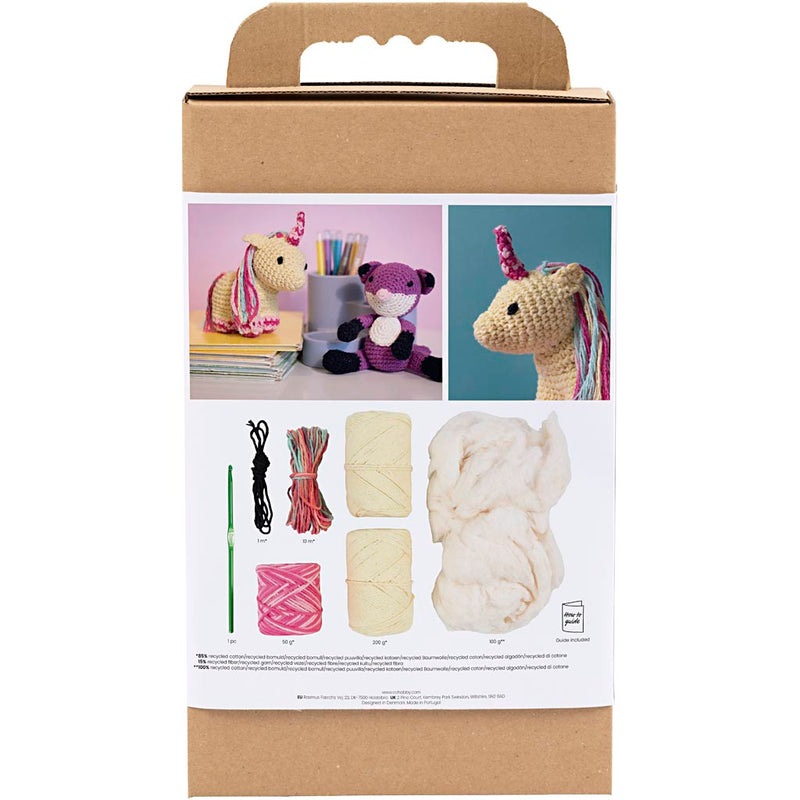Load image into Gallery viewer, Creativ company https: www.cchobby.nl hobbyset-amigurumi-eenhoorn-regenboogkleuren-1-doos