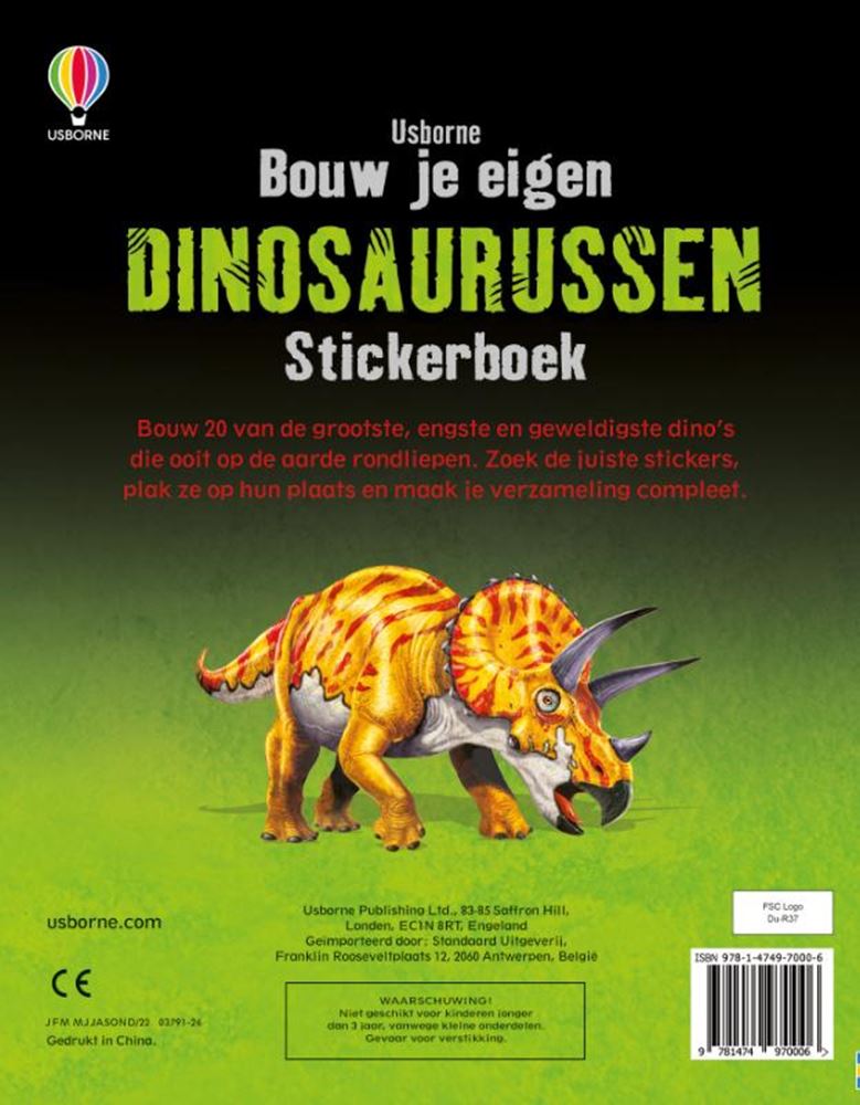 ギャラリービューアに画像をロードする, Wpg uitgevers stickerboek: bouw je eigen dinosaurussen