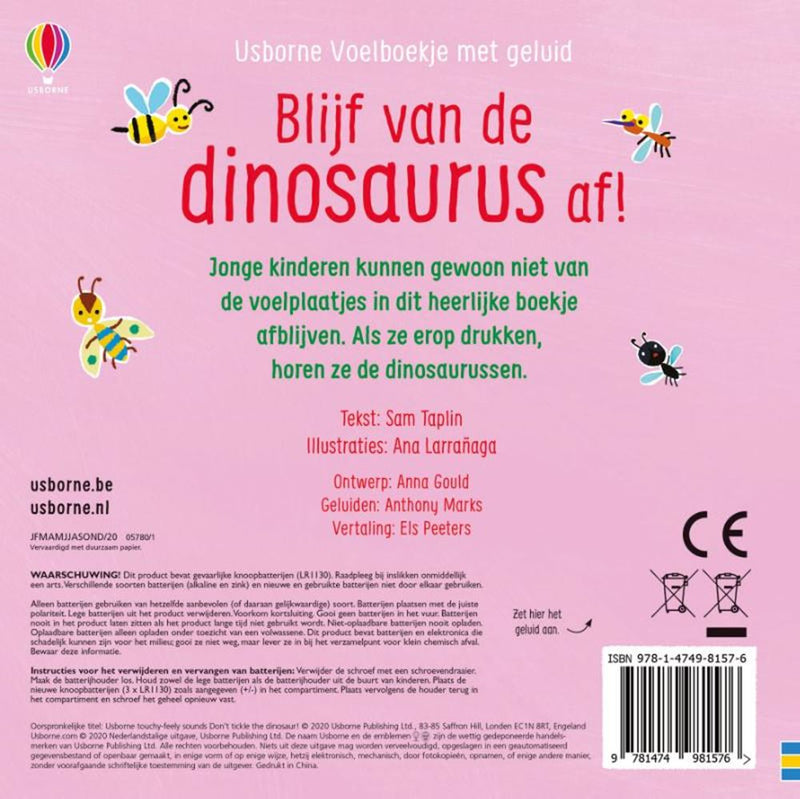 Afbeelding laden in galerijviewer, Geluidenboek: blijf van de dinosaurus af