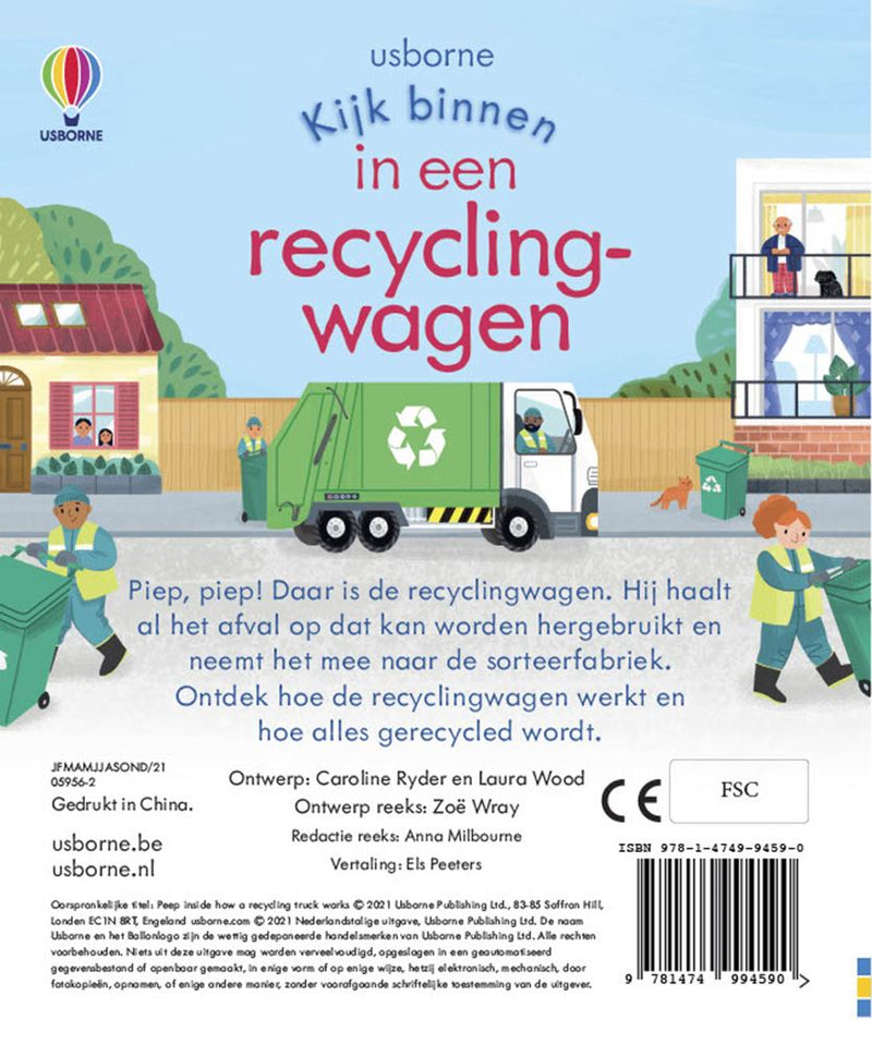 ギャラリービューアに画像をロードする, Kijk binnen in een recyclingwagen. 3+