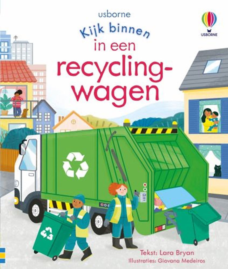 ギャラリービューアに画像をロードする, Kijk binnen in een recyclingwagen. 3+