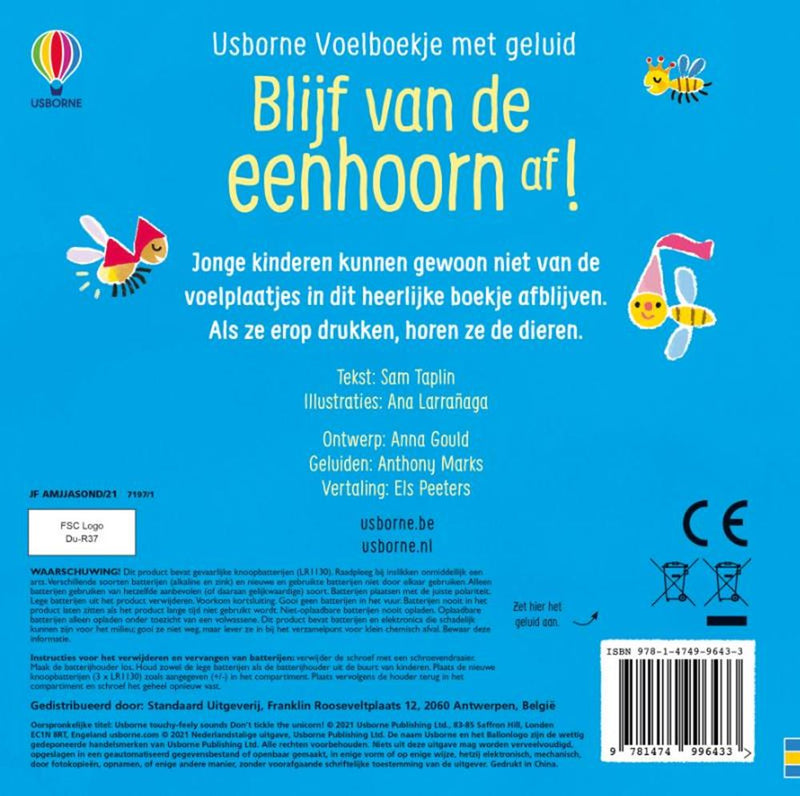 Chargez l'image dans la visionneuse de la galerie, Geluidenboek: blijf van de eenhoorn af!