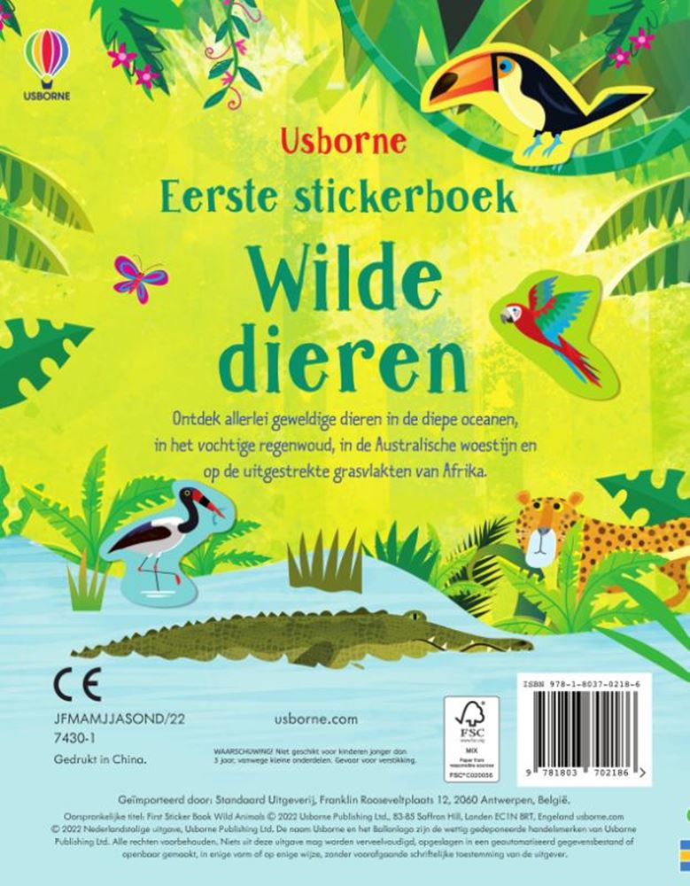 ギャラリービューアに画像をロードする, Eerste stickerboek: wilde dieren. 4+