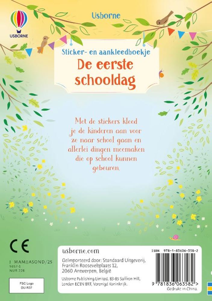 Chargez l'image dans la visionneuse de la galerie, Stickerboek: de eerste schooldag 3+