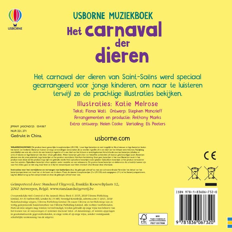 Afbeelding laden in galerijviewer, Geluidenboek het carnaval der dieren 3+