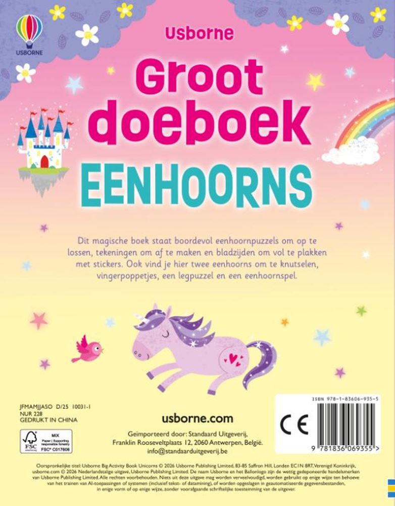 Afbeelding laden in galerijviewer, Groot doeboek eenhoorns 4+