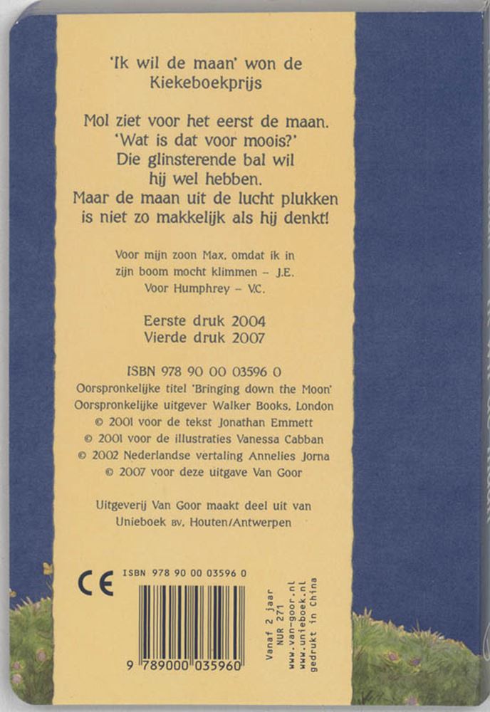 Chargez l'image dans la visionneuse de la galerie, Ik wil de maan. 3+ kartonboek