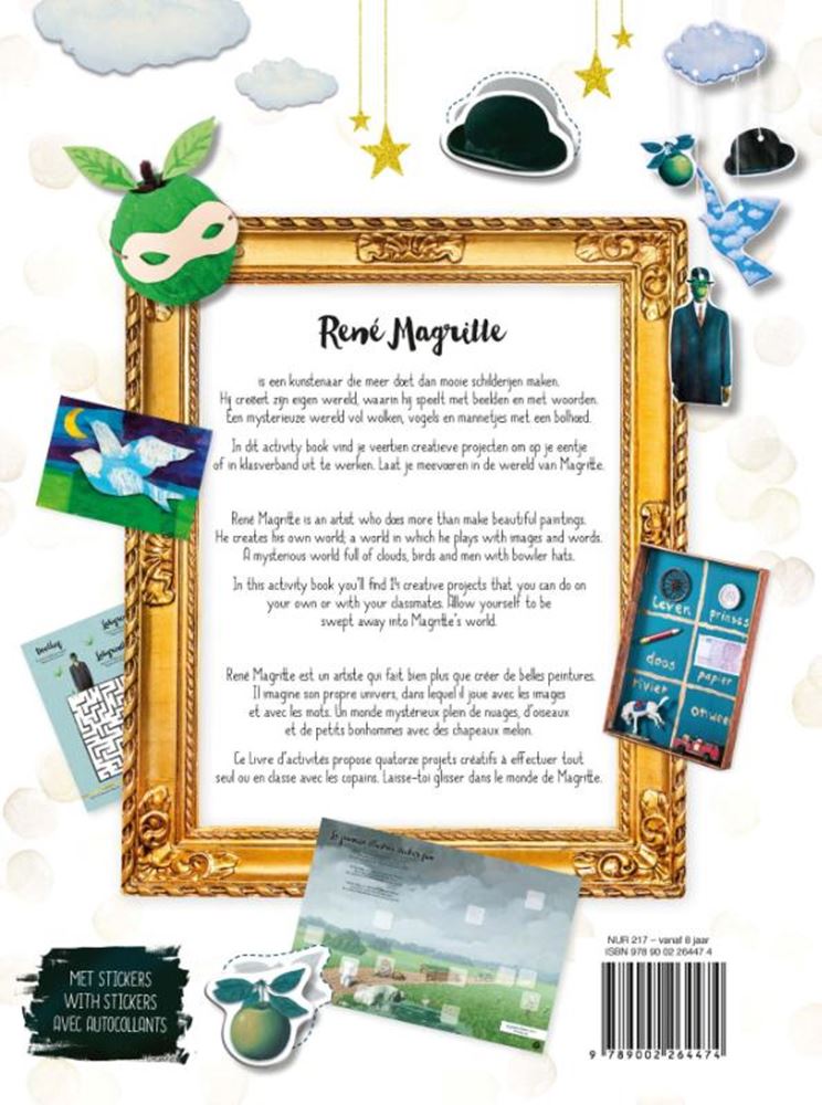 ギャラリービューアに画像をロードする, Magritte: vogel wolk bolhoed (pb). 8+