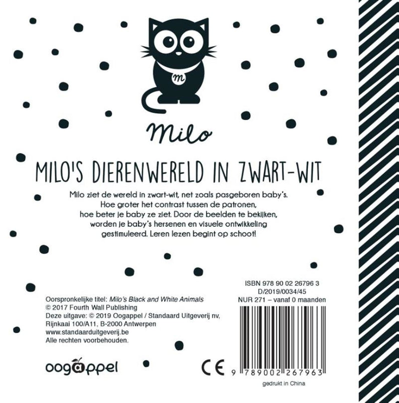 Afbeelding laden in galerijviewer, Milo's dierenwereld in zwart-wit. 0+