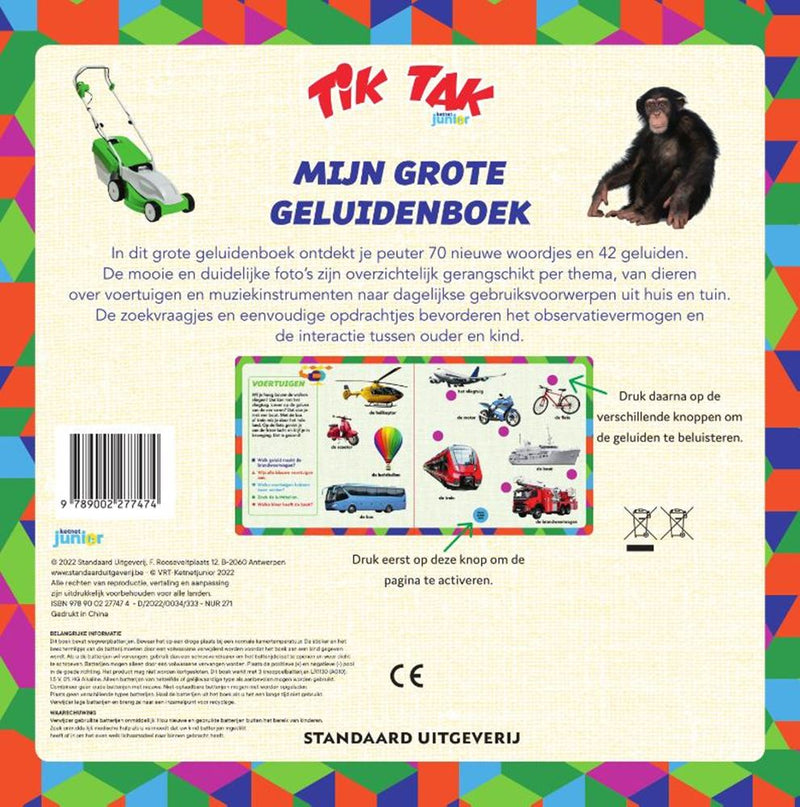 Afbeelding laden in galerijviewer, Tik tak grote geluidenboek, 42 geluiden.