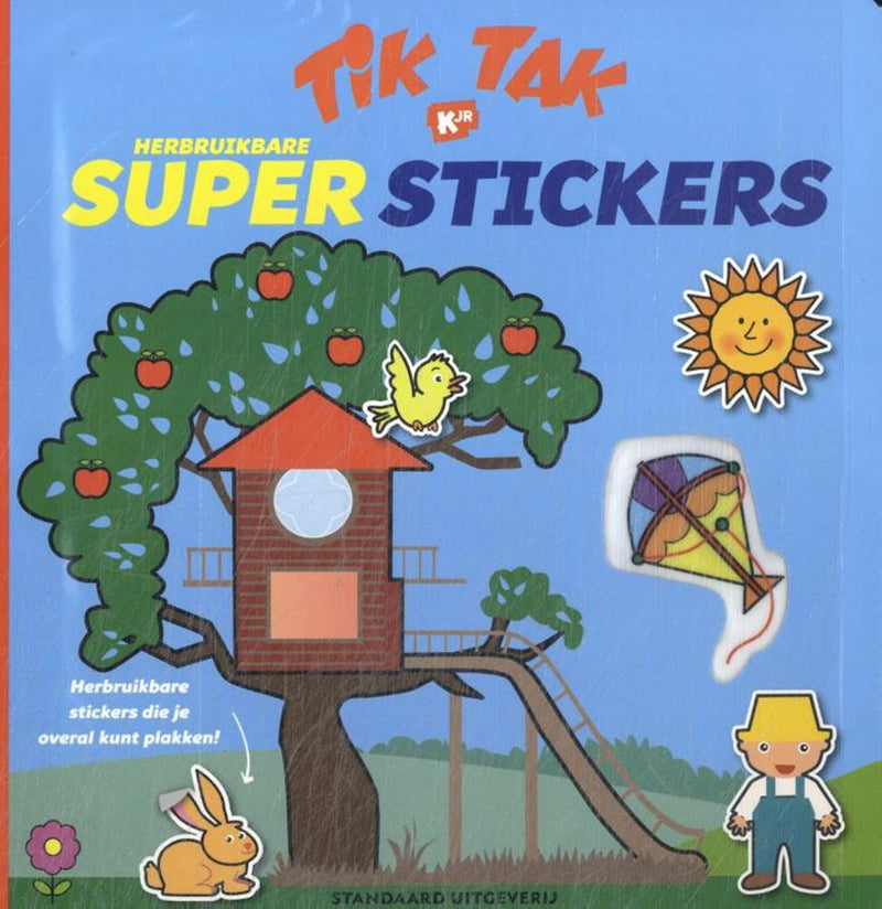 Afbeelding laden in galerijviewer, Kartonboek: tik tak: superstickers 1+