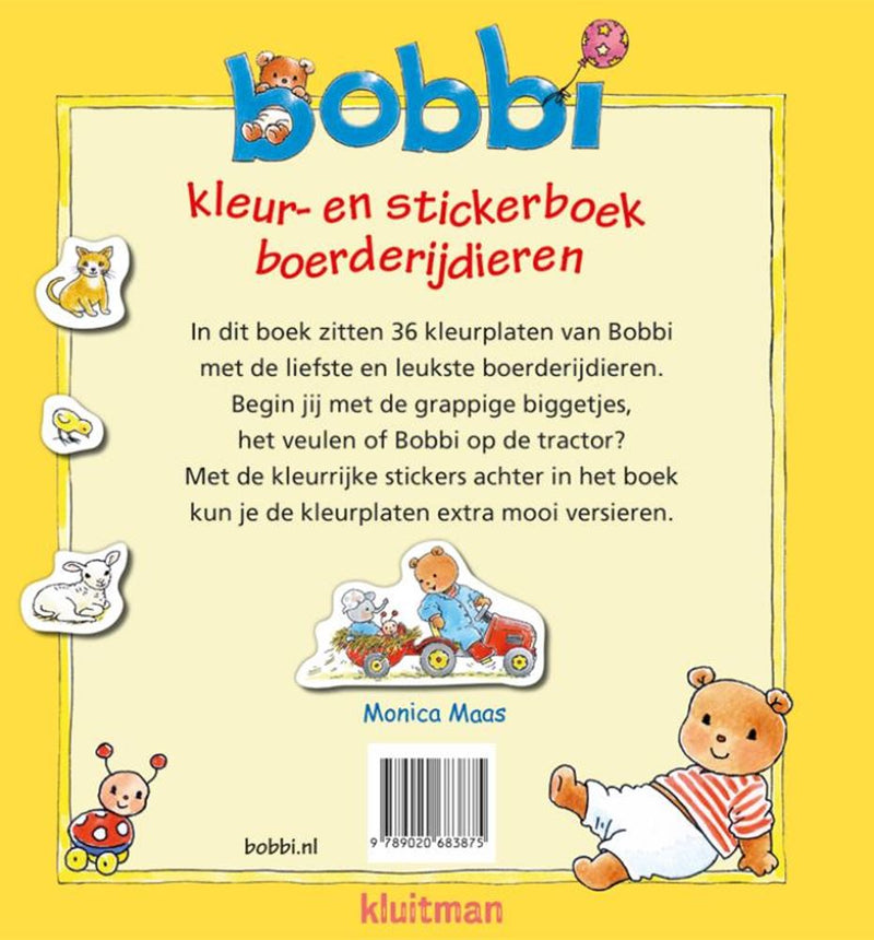 Afbeelding laden in galerijviewer, Bobbi kleur-en stickerboek. boerderij 2+