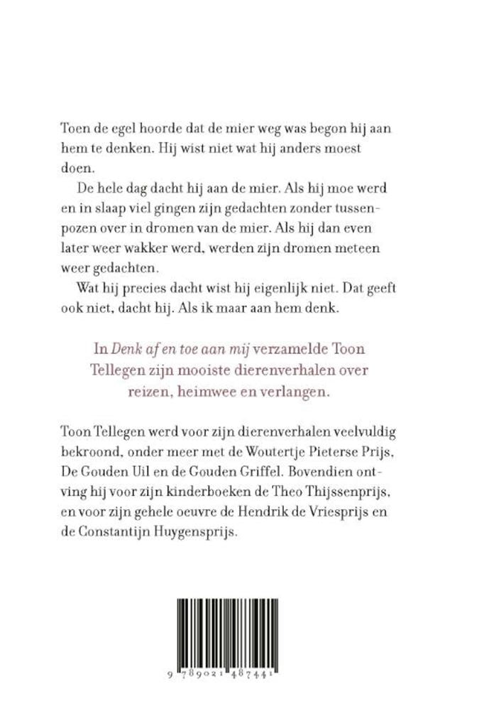 Chargez l'image dans la visionneuse de la galerie, Toon tellegen: denk af en toe aan mij. c