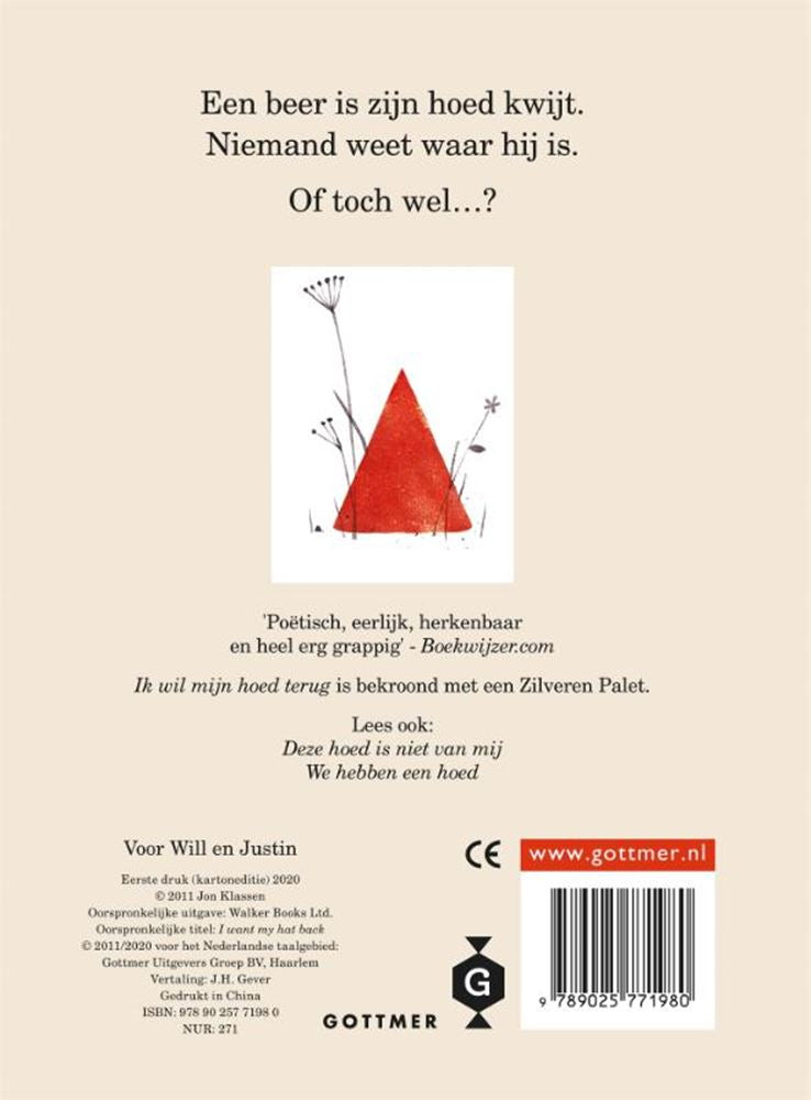 Chargez l'image dans la visionneuse de la galerie, Ik wil mijn hoed terug. karton 4+