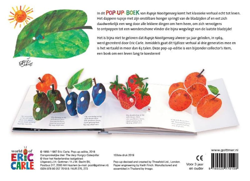 Afbeelding laden in galerijviewer, Rupsje nooitgenoeg (pop-up boek). 3+