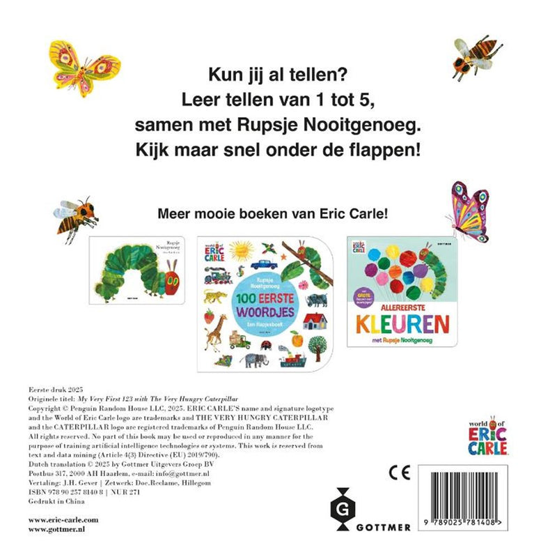 Afbeelding laden in galerijviewer, Allereerste cijfers met rupsje nooitgeno