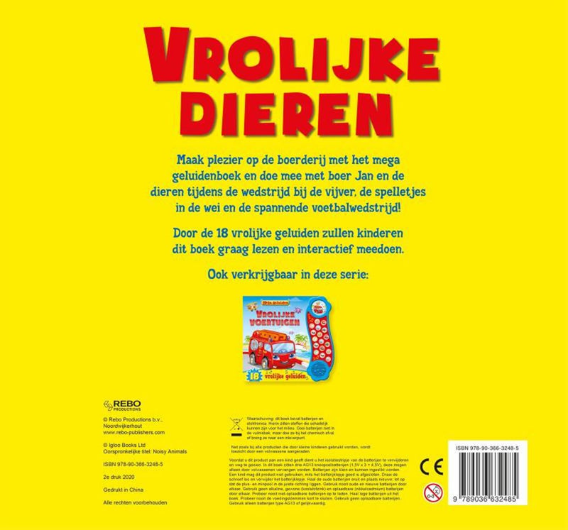 Afbeelding laden in galerijviewer, Rebo publishers mega geluidenboek - vrolijke dieren