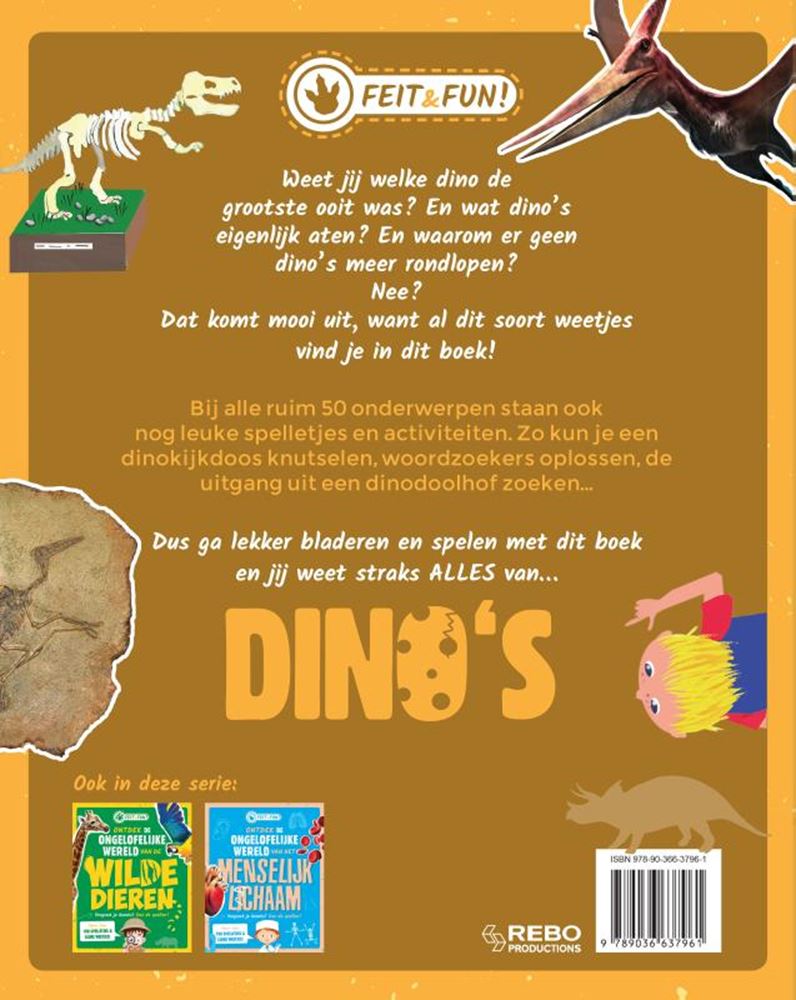 Afbeelding laden in galerijviewer, Rebo publishers feit en fun; dinosauriërs. 7+