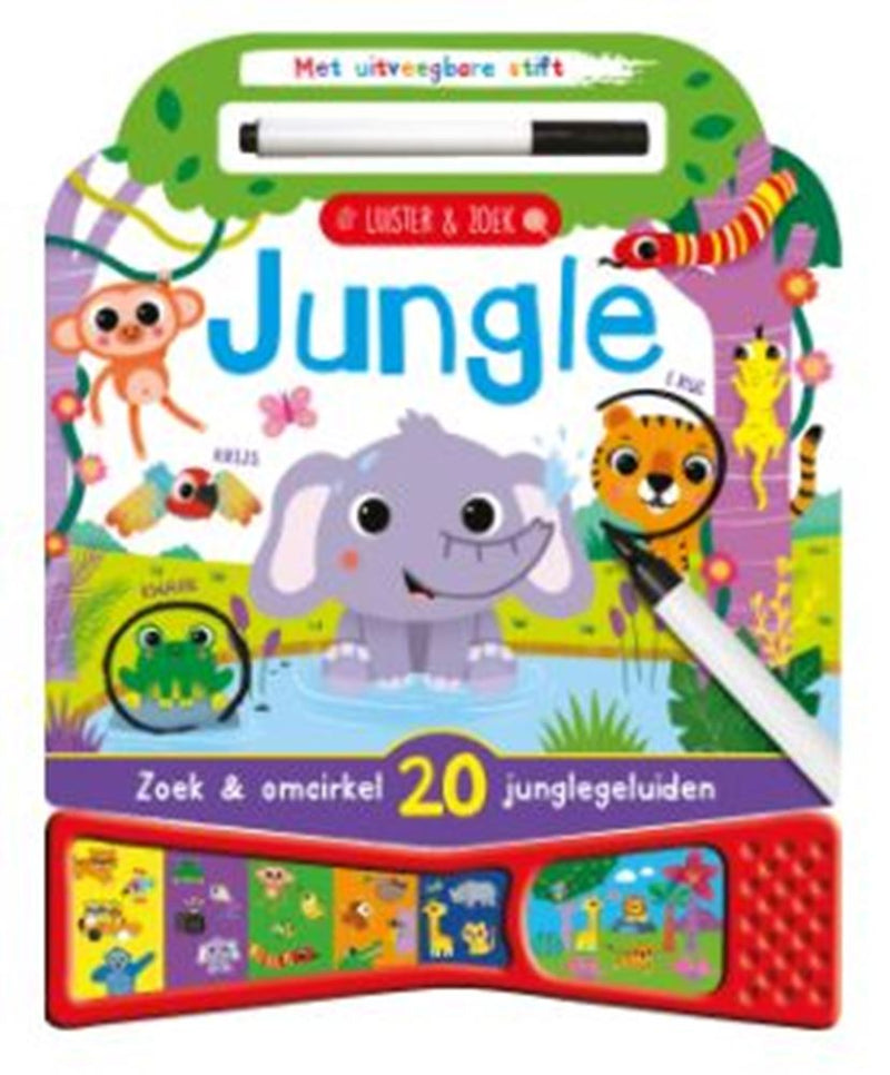 Chargez l'image dans la visionneuse de la galerie, Luister en zoek, jungle. 3+