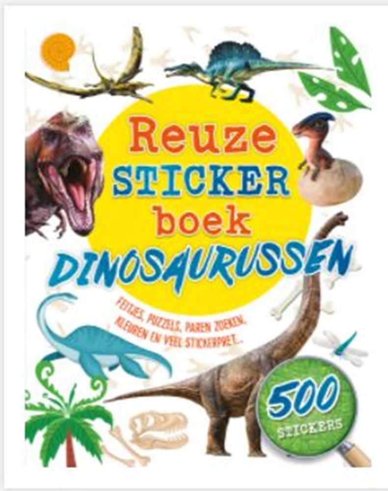 ギャラリービューアに画像をロードする, Rebo publishers stickerboek dinosaurussen. 3+