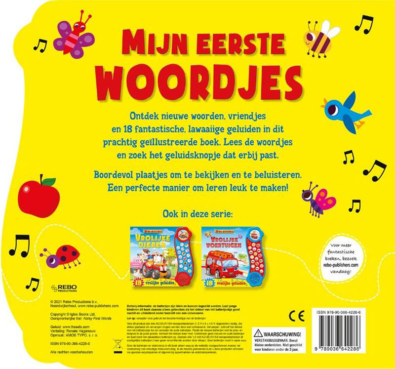 Afbeelding laden in galerijviewer, Geluidenboek: mijn eerste woordjes. 3+