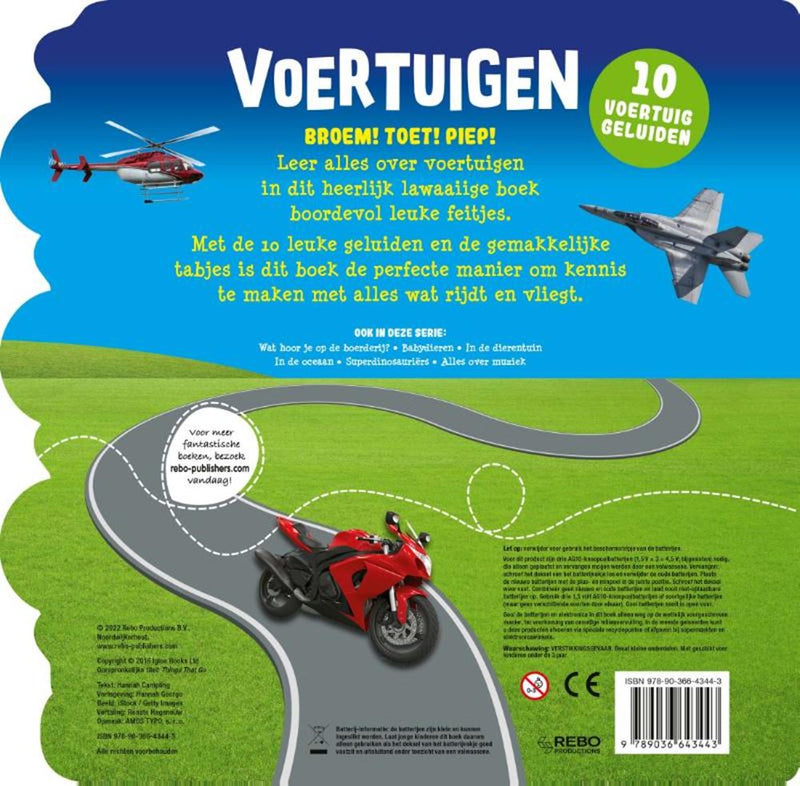 Afbeelding laden in galerijviewer, Geluidenboek: voertuigen. 10 geluiden.