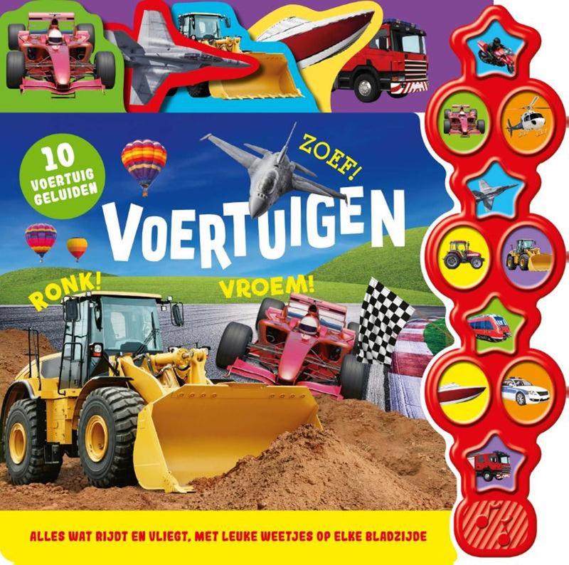 Afbeelding laden in galerijviewer, Geluidenboek: voertuigen. 10 geluiden.