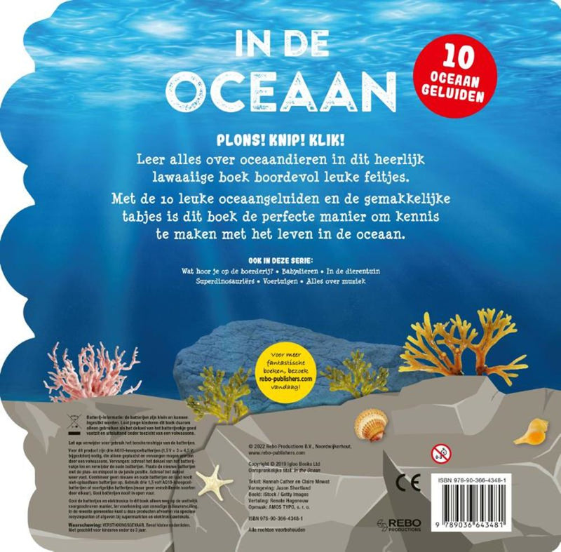 Afbeelding laden in galerijviewer, Rebo publishers geluidenboek: in de oceaan. 10 geluid