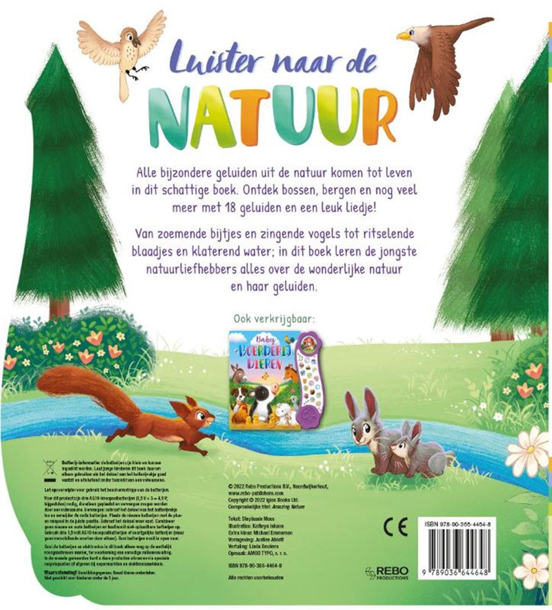 Afbeelding laden in galerijviewer, Rebo publishers geluidenboek: luister naar de natuur. 3+