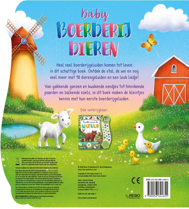 Afbeelding laden in galerijviewer, Rebo publishers geluidenboek: baby boerderijdieren. 3+