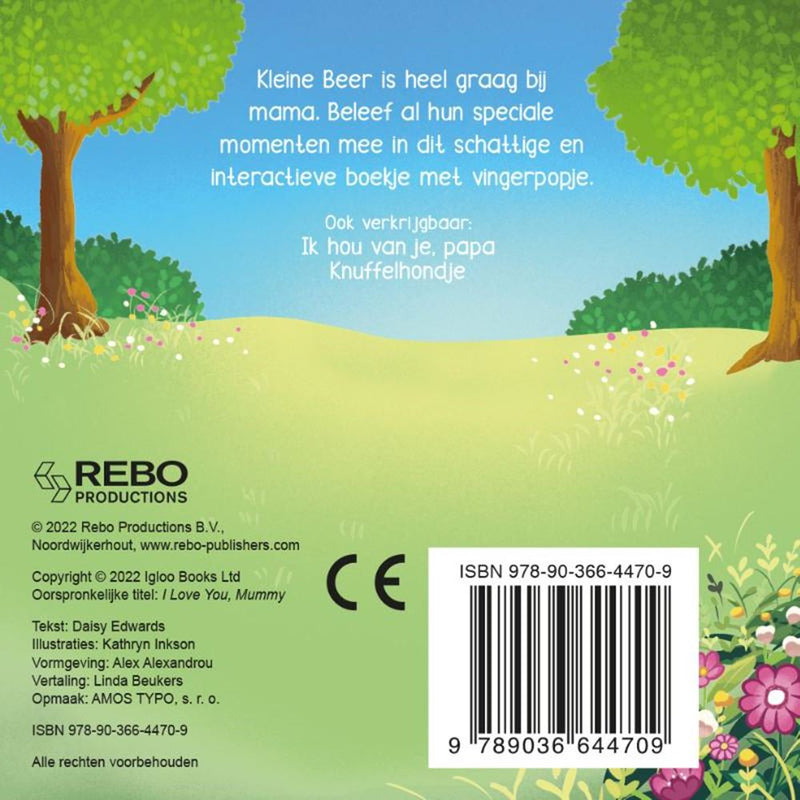Afbeelding laden in galerijviewer, Rebo publishers vingerpopboekje: ik hou van je mama. 0+