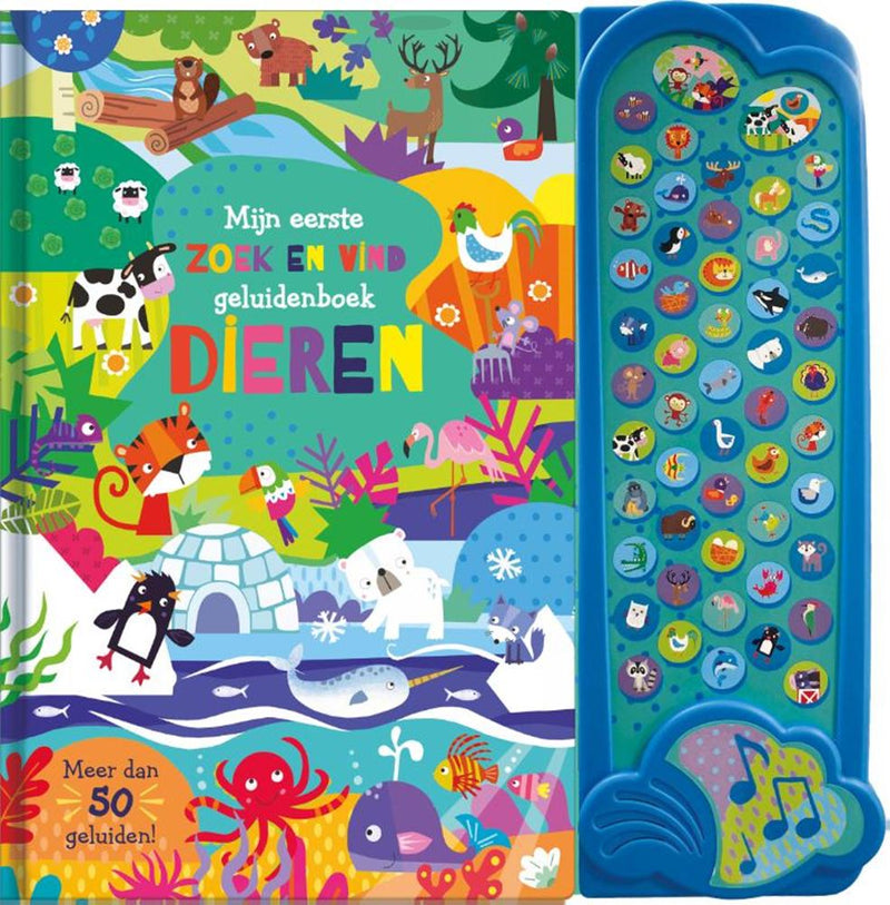 Afbeelding laden in galerijviewer, Rebo publishers geluidenboek dieren - zoek en vind