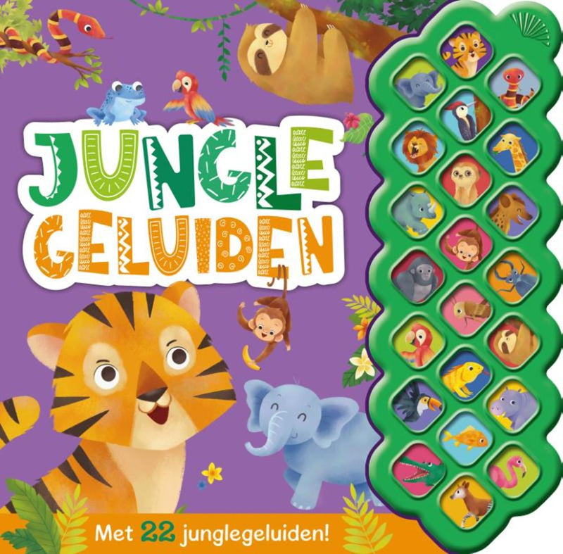 Afbeelding laden in galerijviewer, Rebo publishers geluidenboek: junglegeluiden 0+