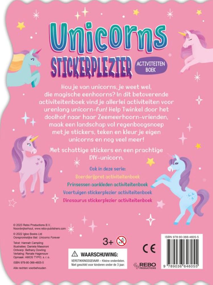 ギャラリービューアに画像をロードする, Rebo publishers unicorns stickerplezier stickerboek