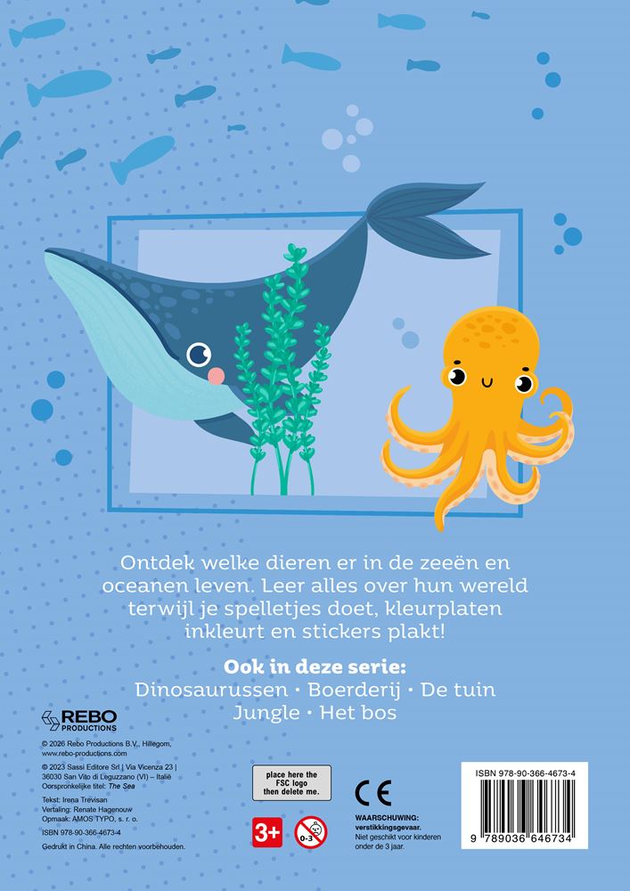 Afbeelding laden in galerijviewer, Stickerboek de zee - 60 stickers. 3+