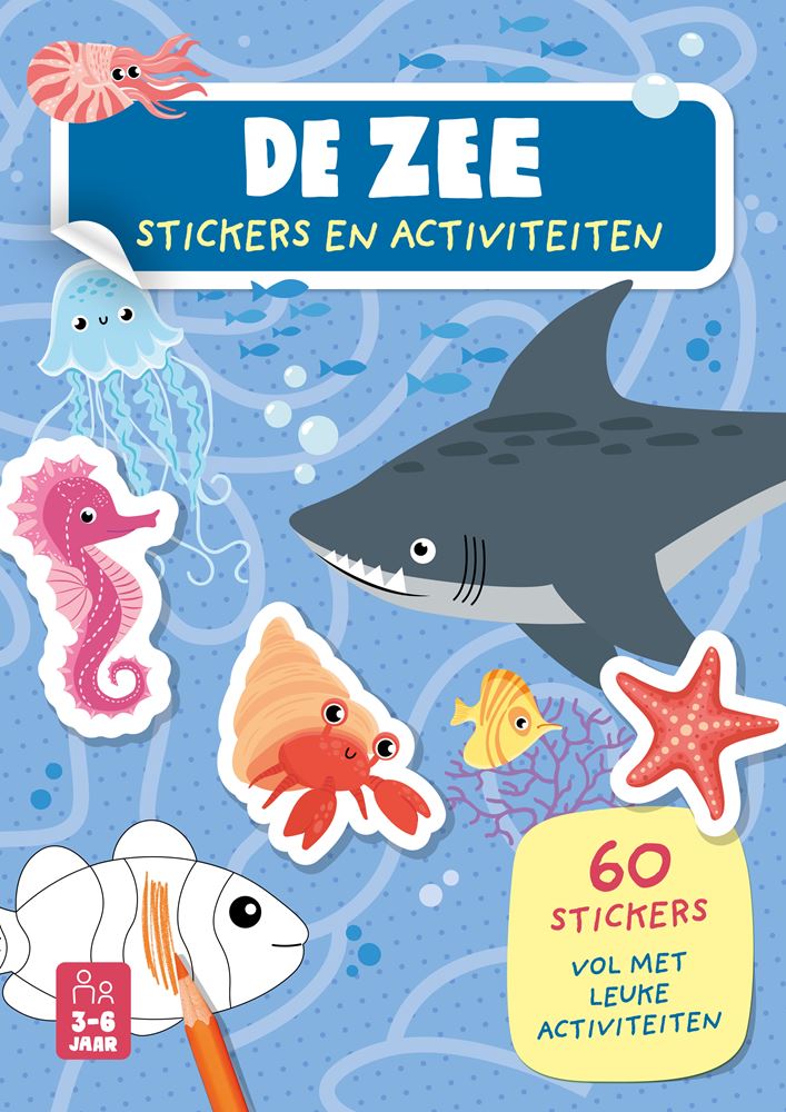 Afbeelding laden in galerijviewer, Stickerboek de zee - 60 stickers. 3+