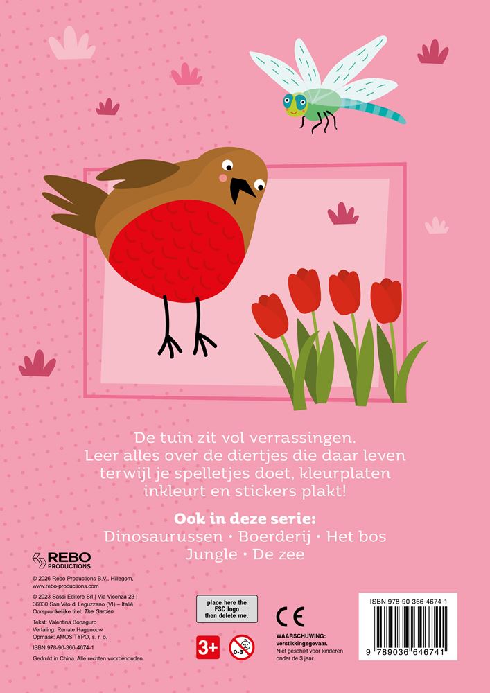 Afbeelding laden in galerijviewer, Stickerboek de tuin - 60 stickers. 3+