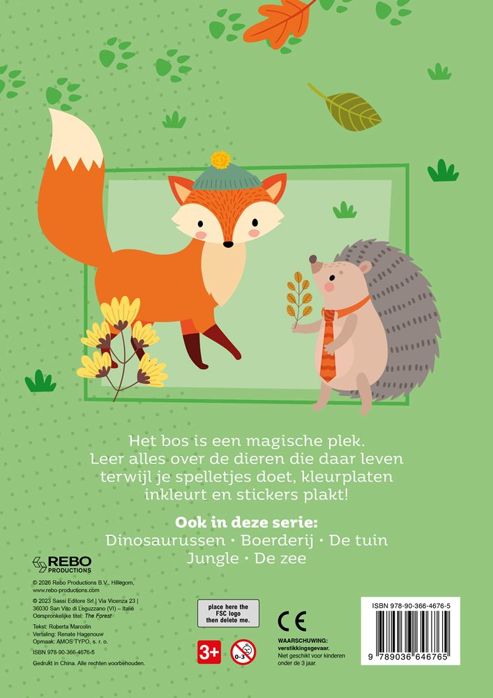 Afbeelding laden in galerijviewer, Stickerboek het bos - 60 stickers. 3+