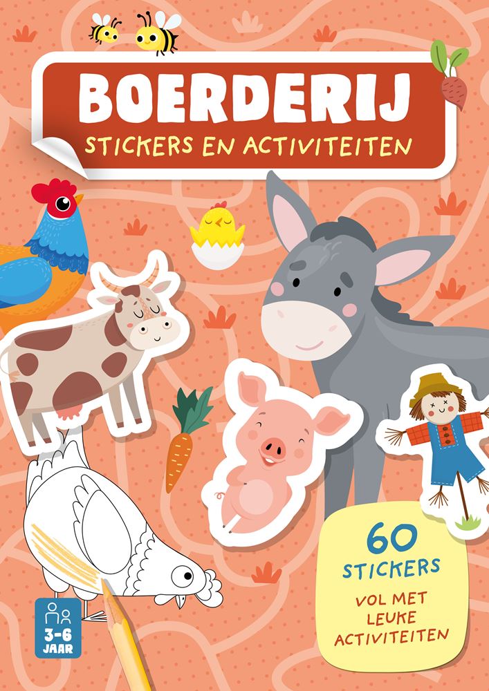 Afbeelding laden in galerijviewer, Stickerboek boerderij - 60 stickers. 3+