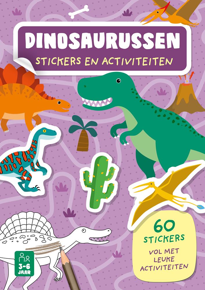 Chargez l'image dans la visionneuse de la galerie, Stickerboek dinosaurus - 60 stickers. 3+