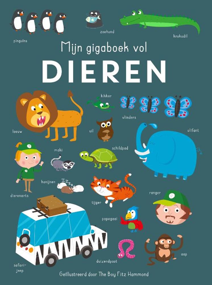 Afbeelding laden in galerijviewer, Rebo publishers mijn gigaboek vol dieren 0+